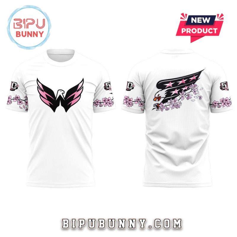 Behind The Blossom Washington Capitals White Hoodie