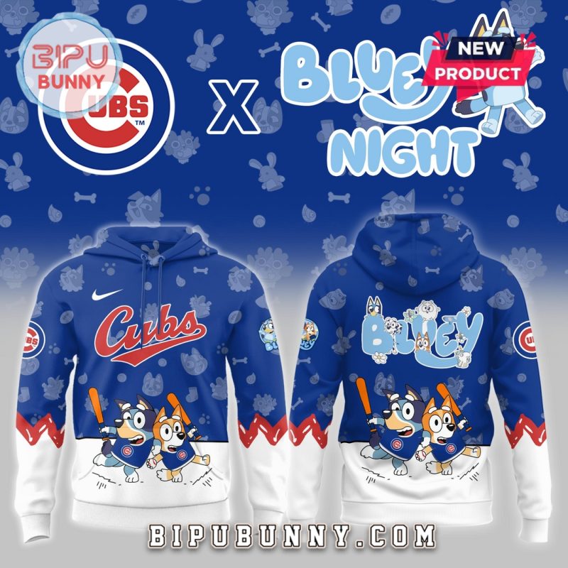 Chicago Cubs 2025 Bluey Night Hoodie