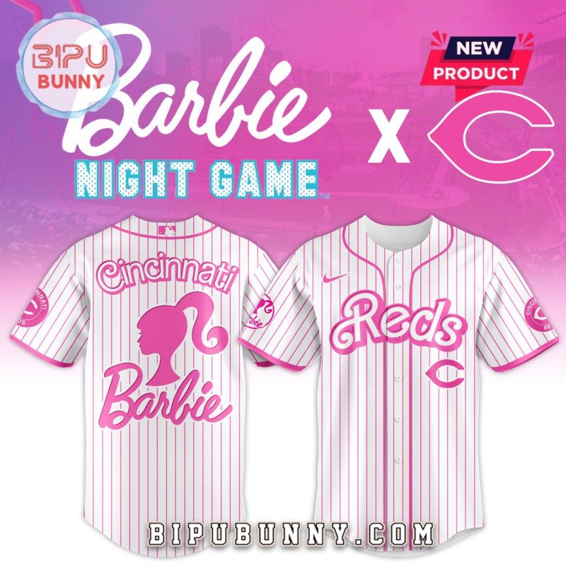 Cincinnati Reds MLB x Barbie Night Game Baseball Jersey