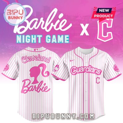 Cleveland Guardians MLB x Barbie Night Game Baseball Jersey