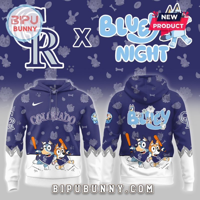Colorado Rockies 2025 Bluey Night Hoodie