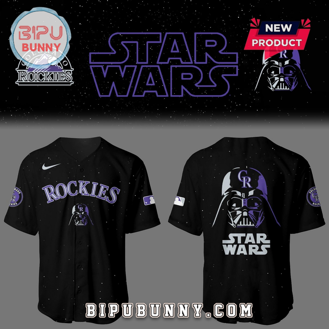Colorado Rockies Baseball x Stars Wars Baseball Jersey Colorado Rockies Baseball x Stars Wars Baseball Jersey
