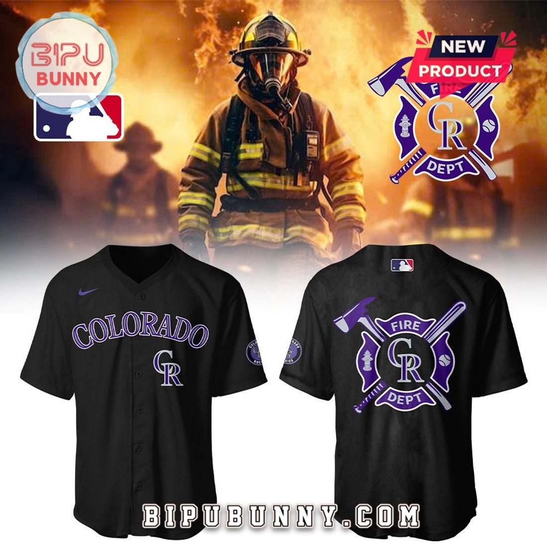 Colorado Rockies Firefighter Appreciation Night Baseball Jersey Colorado Rockies Firefighter Appreciation Night Baseball Jersey