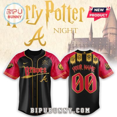 Custom Atlanta Braves x Harry Potter Night Heritage Baseball Jersey