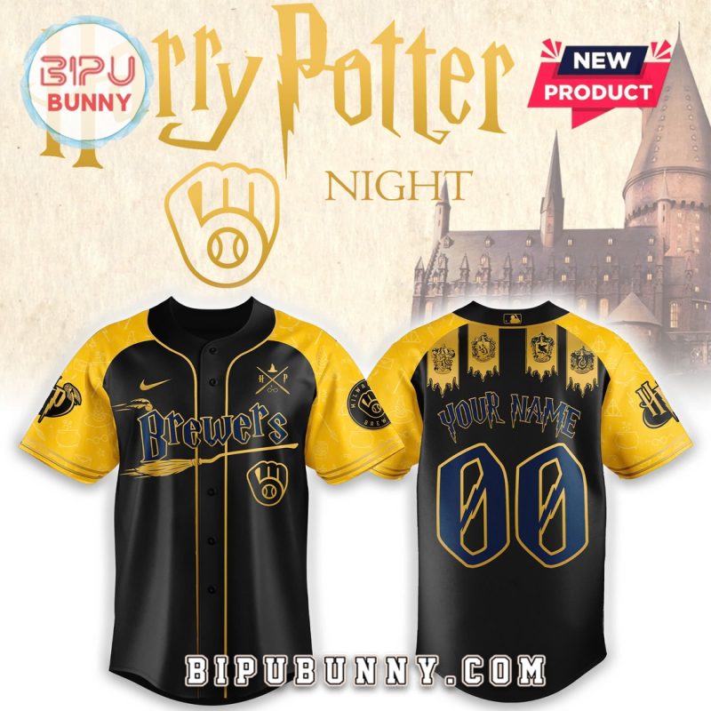Custom Milwaukee Brewers x Harry Potter Night Heritage Baseball Jersey
