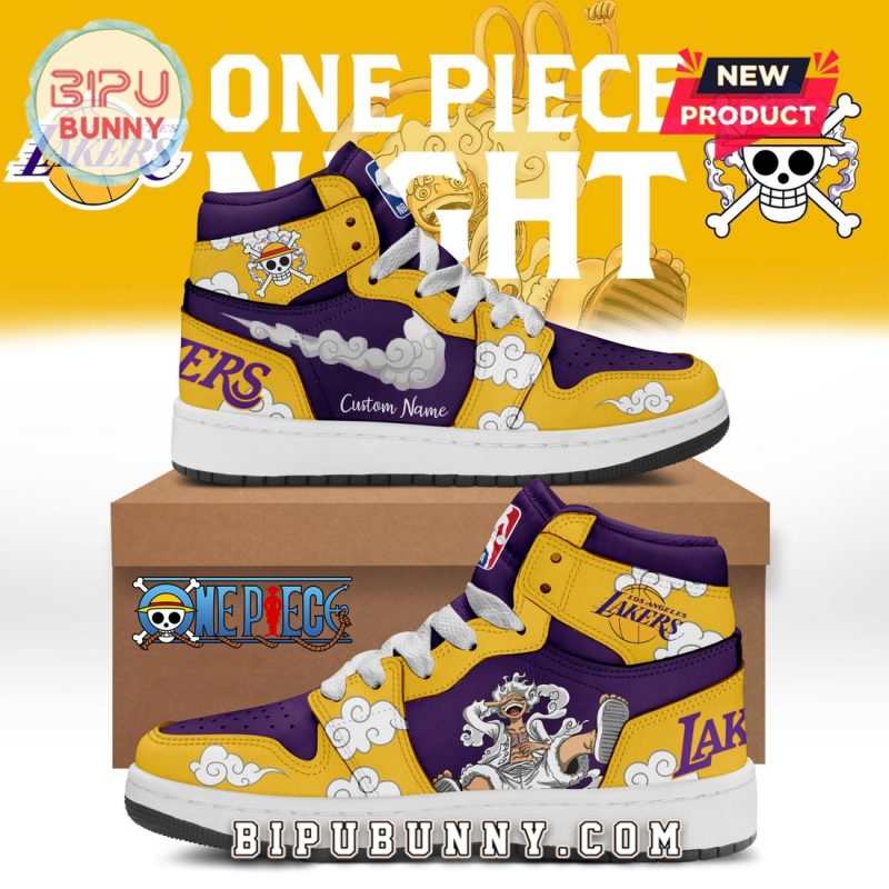 Custom One Piece x Lakers Air Jordan 1 Hightop