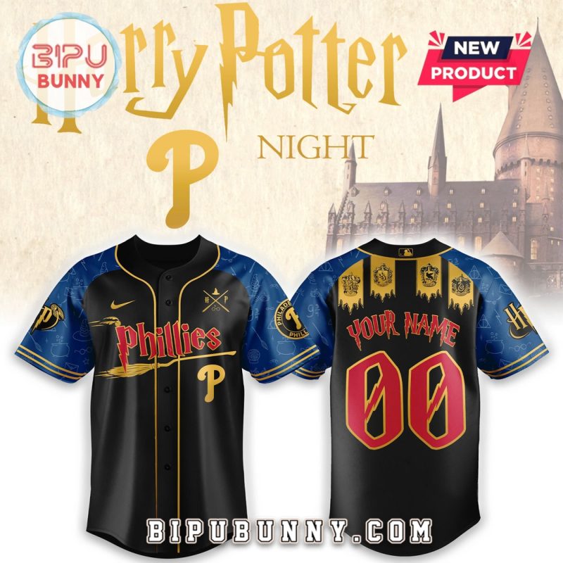 Custom Philadelphia Phillies x Harry Potter Night Heritage Baseball Jersey