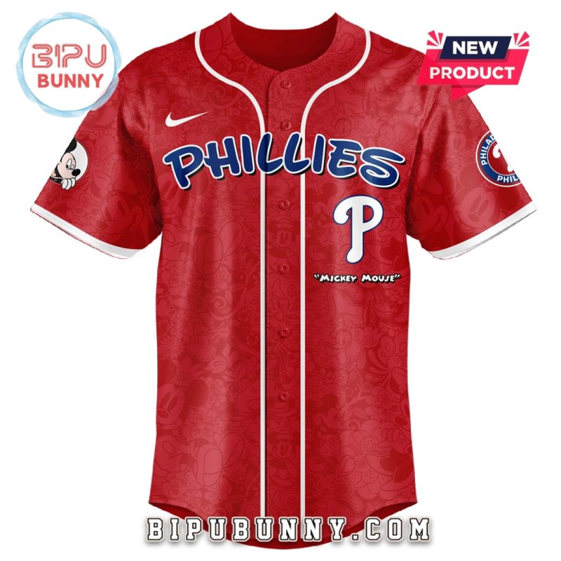 Custom Philadelphia Phillies x Mickey Night Game Baseball Jersey