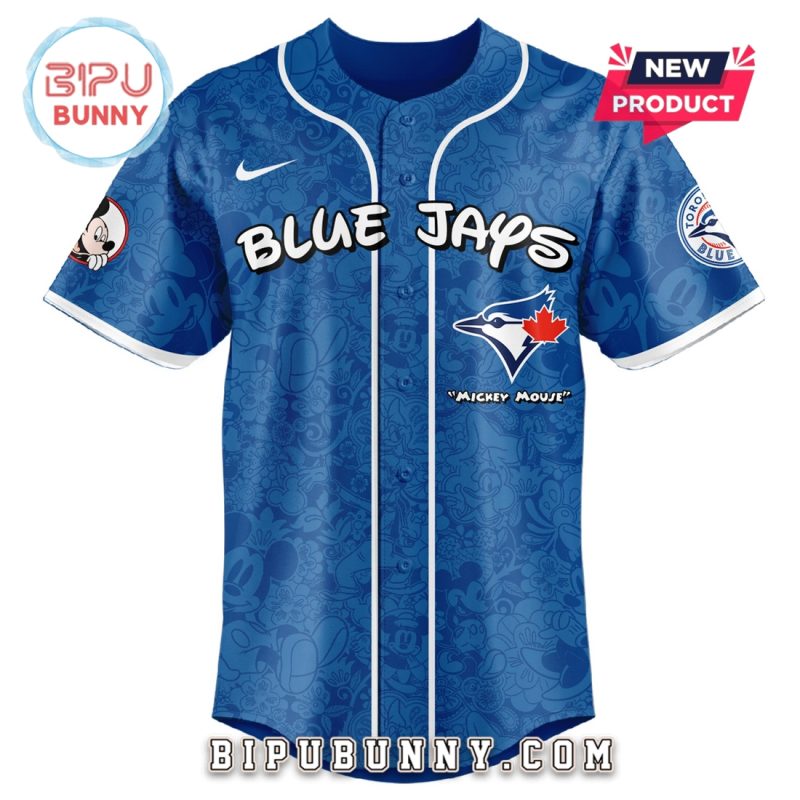 Custom Toronto Blue Jays x Mickey Night Game Baseball Jersey