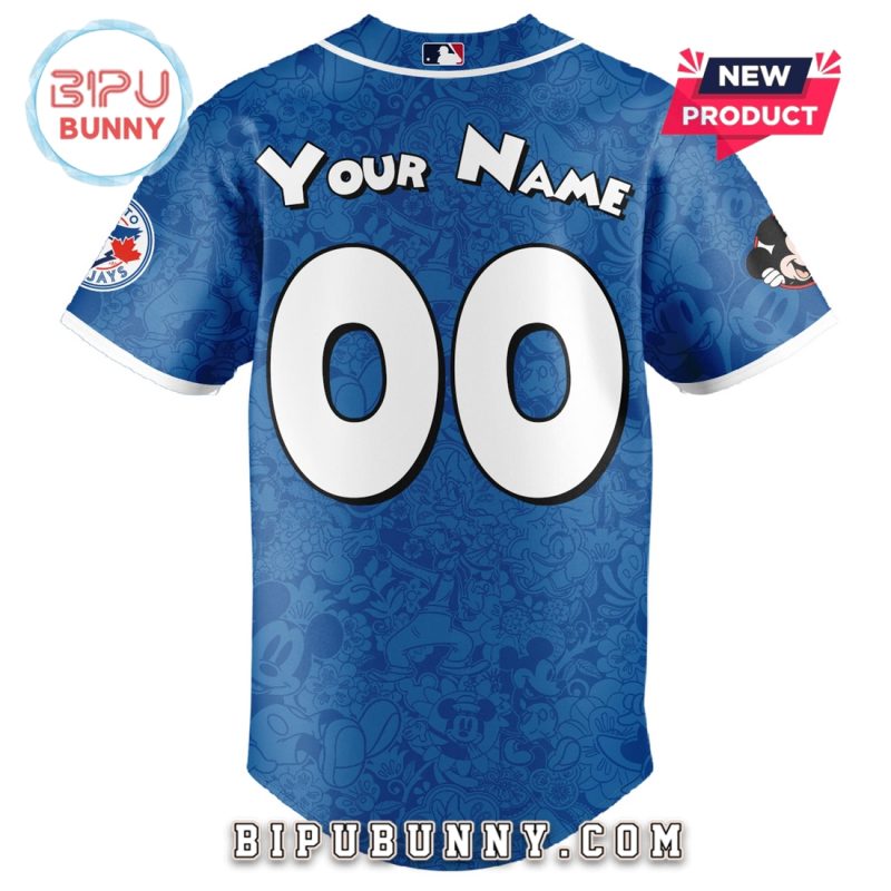 Custom Toronto Blue Jays x Mickey Night Game Baseball Jersey