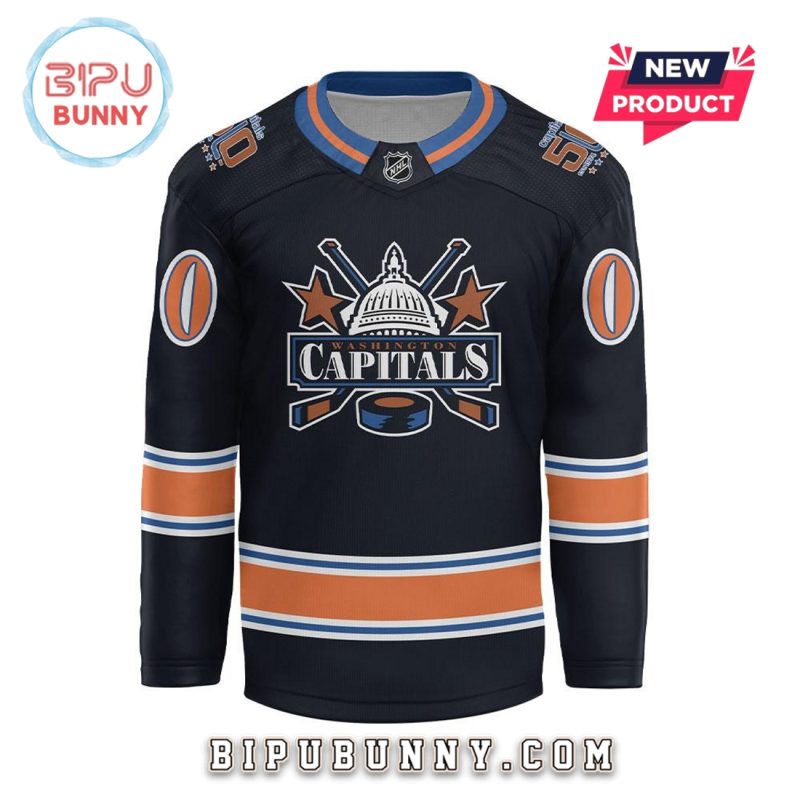 Custom Washington Capitals 50th Anniversary Hockey Jersey