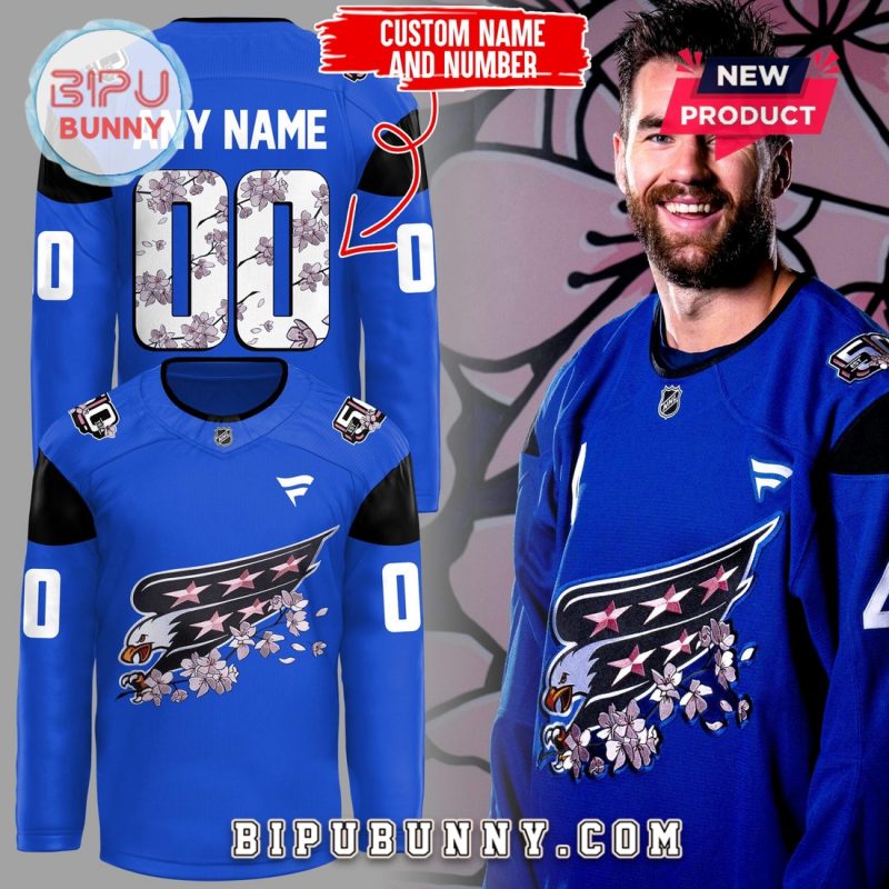 Custom Washington Capitals Behind The Bloom Hockey Jersey