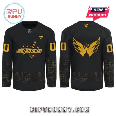 Custom Washington Capitals Salute to Military Hockey Jersey
