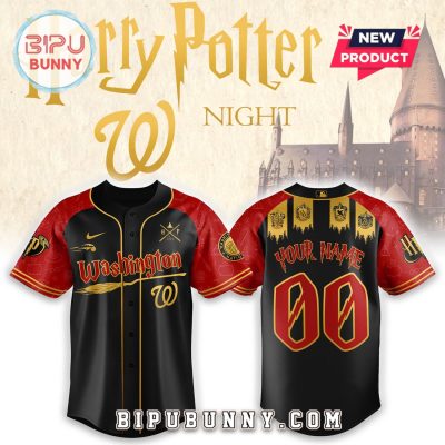 Custom Washington Nationals x Harry Potter Night Heritage Baseball Jersey