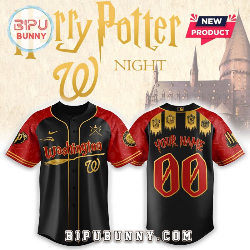 Custom Washington Nationals x Harry Potter Night Heritage Baseball Jersey