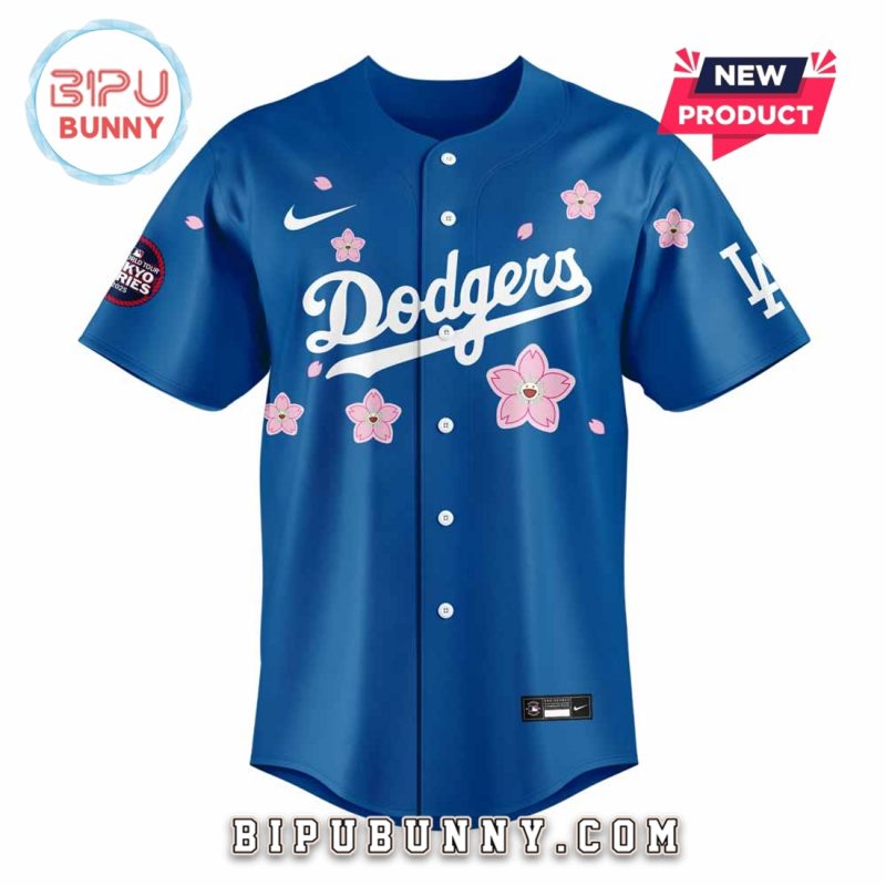 Dodgers Takashi Murakami MLB Tokyo Series Blue Baseball Jersey