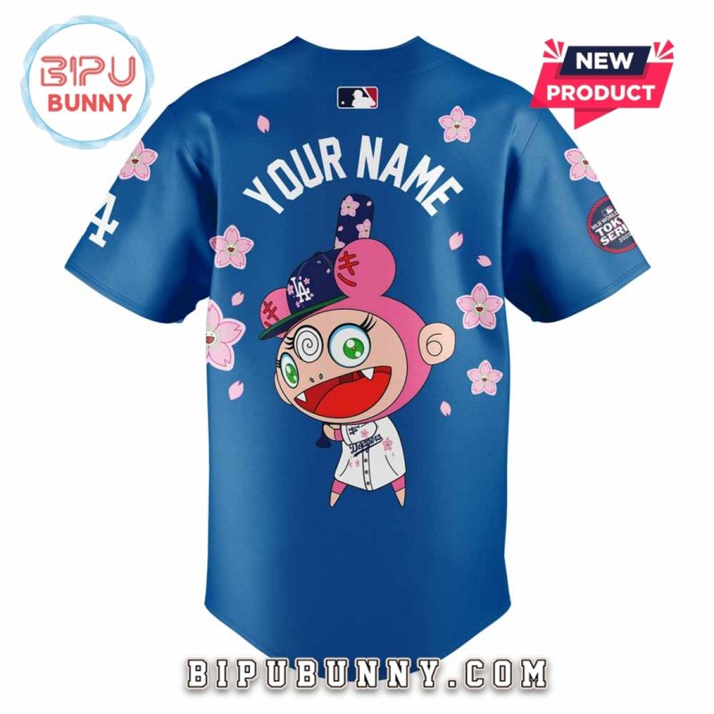 Dodgers Takashi Murakami MLB Tokyo Series Blue Baseball Jersey