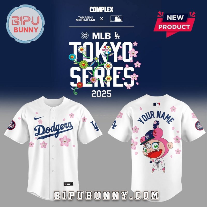 Dodgers Takashi Murakami MLB Tokyo Series White Baseball Jersey