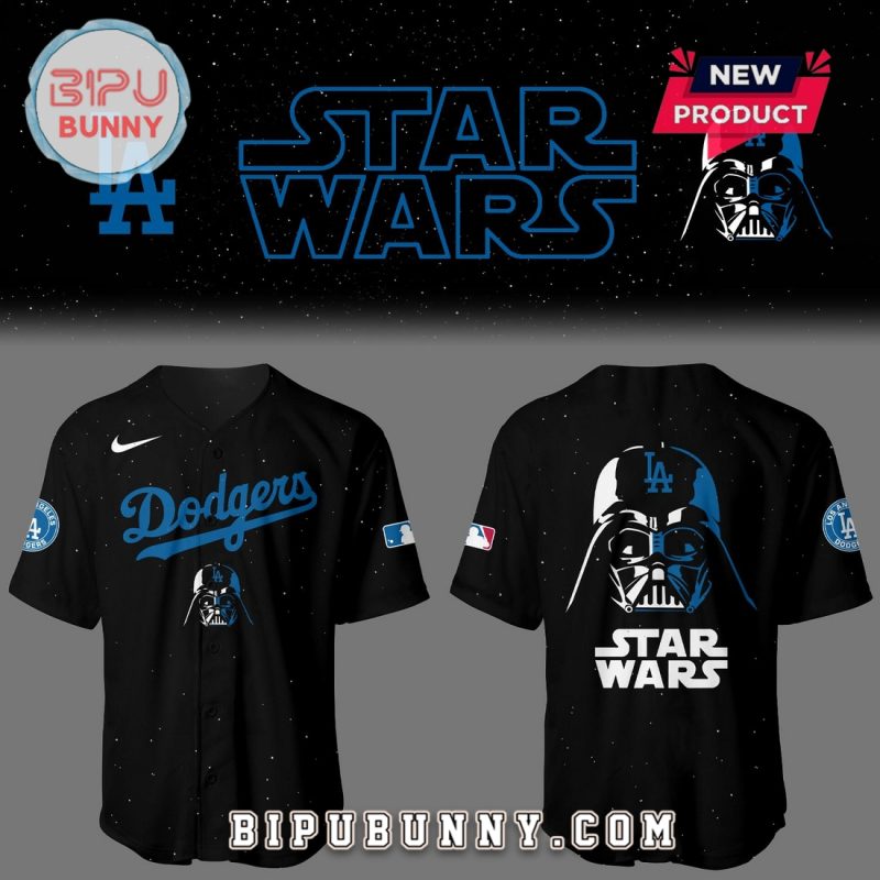 Dodgers x Stars Wars Black Baseball Jersey