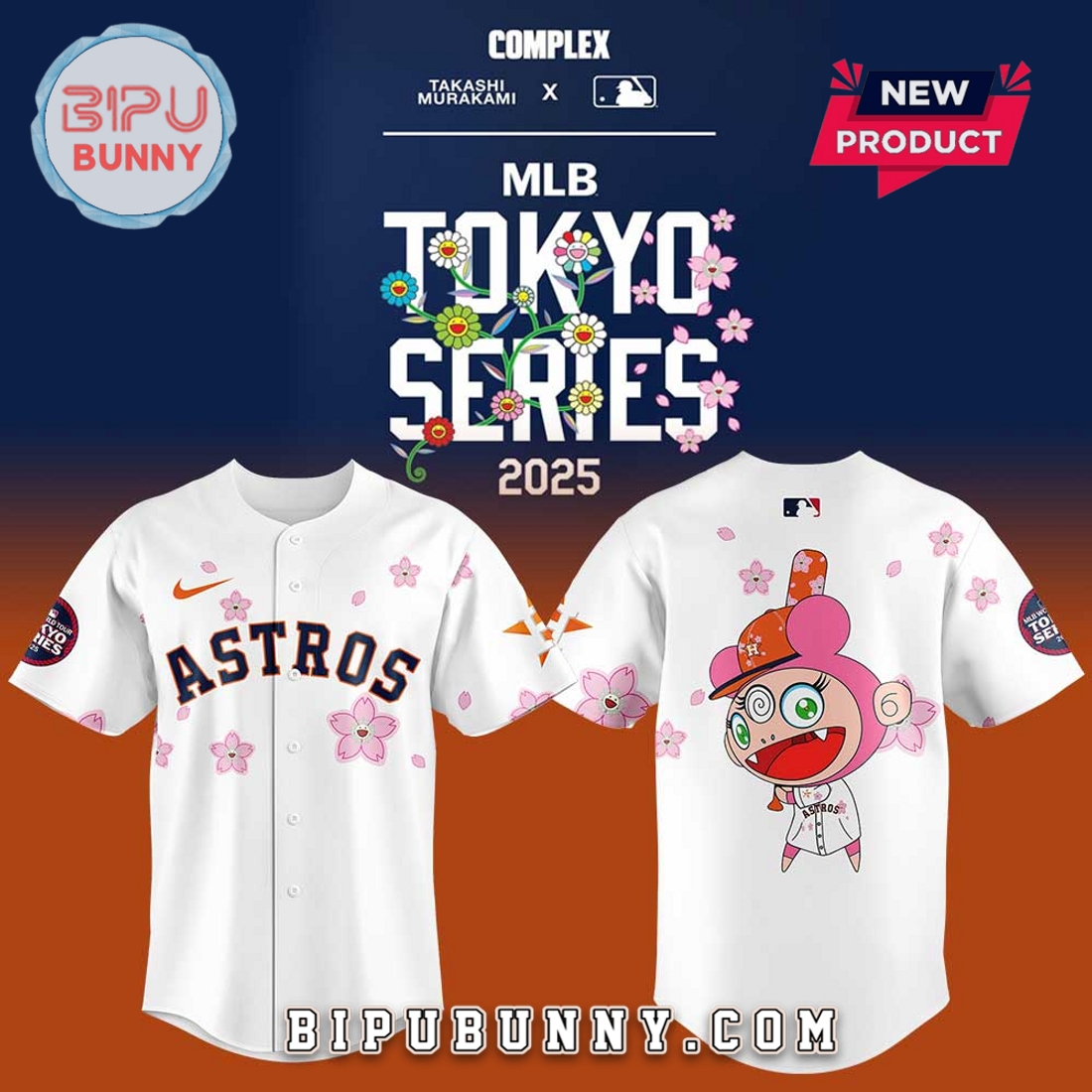 Houston Astros Takashi Murakami Tokyo Series Baseball Jersey Houston Astros Takashi Murakami Tokyo Series Baseball Jersey