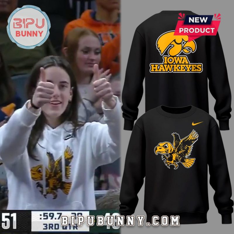 Iowa Hawkeyes 2025 Caitlin Clack Black Hoodie