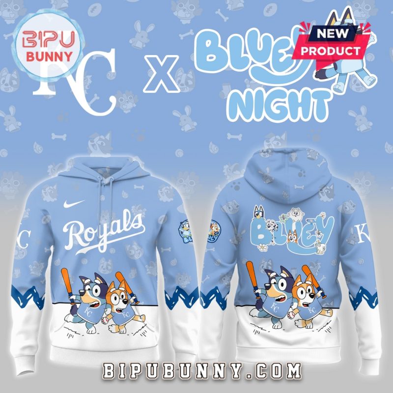 Kansas City Royals 2025 Bluey Night Hoodie