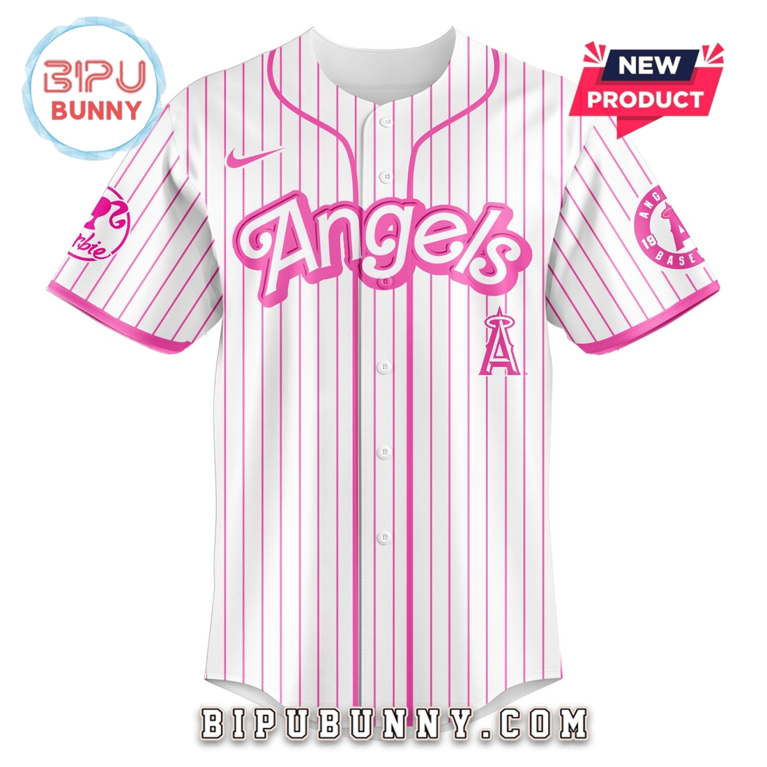 Los Angeles Angels MLB x Barbie Night Game Baseball Jersey Los Angeles Angels MLB x Barbie Night Game Baseball Jersey