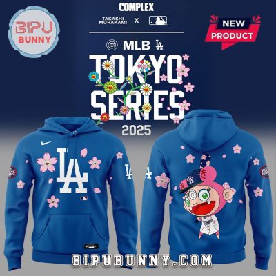 Los Angeles Dodgers Takashi Murakami Tokyo Series Blue Hoodie