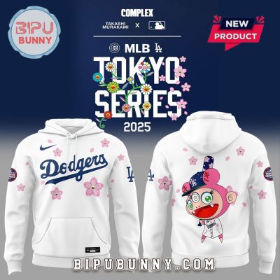 Los Angeles Dodgers Takashi Murakami Tokyo Series White Hoodie