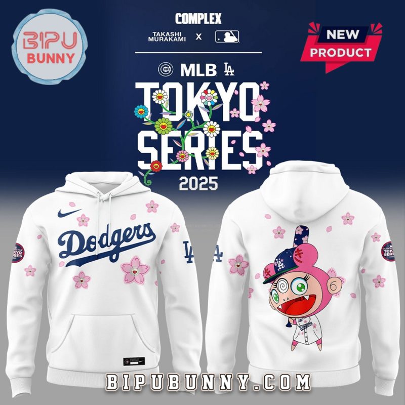Los Angeles Dodgers Takashi Murakami Tokyo Series White Hoodie