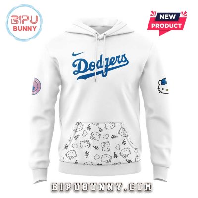 Los Angeles Dodgers x Hello Kitty Night Game White Hoodie