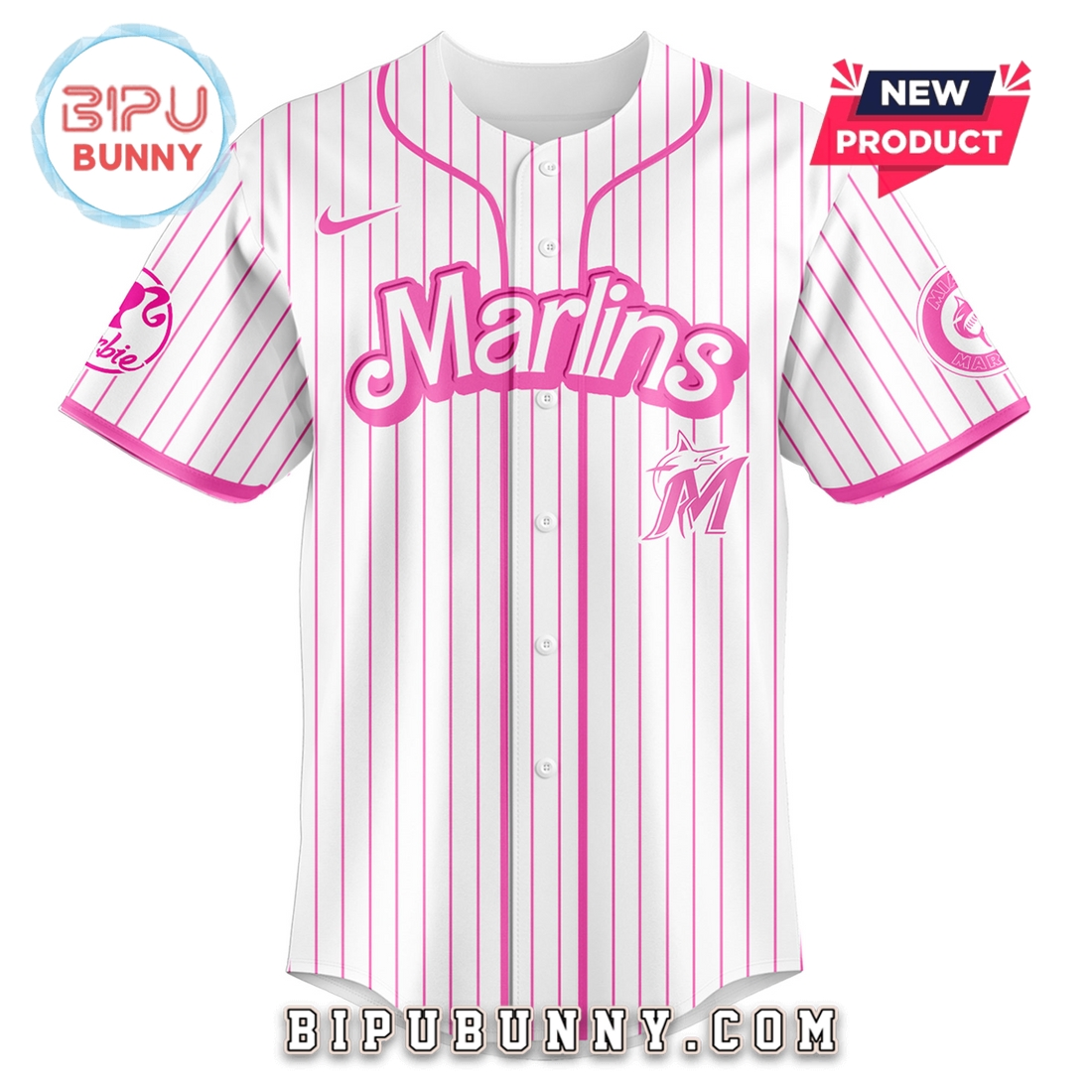 Miami Marlins MLB x Barbie Night Game Baseball Jersey Miami Marlins MLB x Barbie Night Game Baseball Jersey