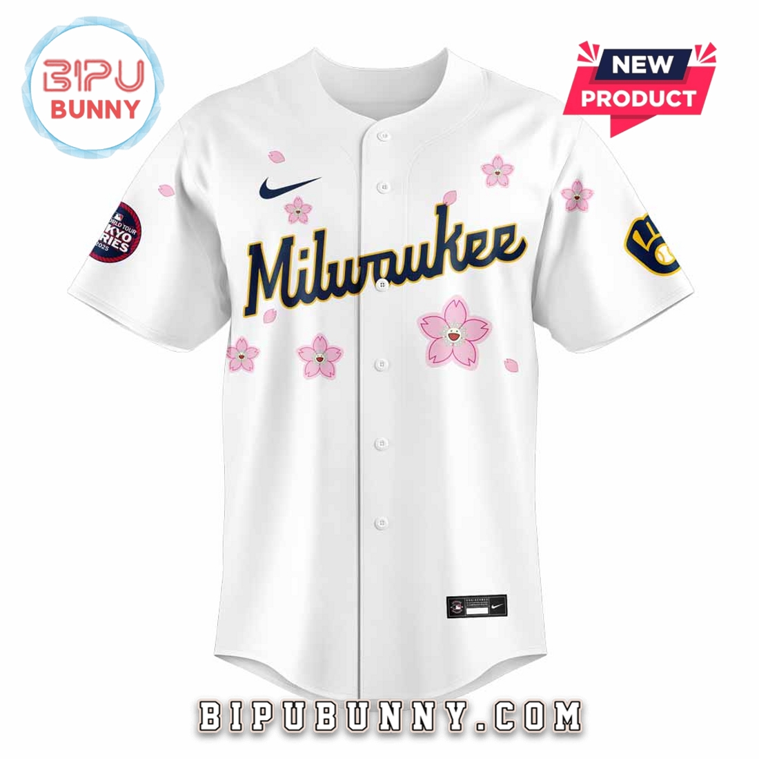 Milwaukee Brewers 2025 MLB Tokyo Series Baseball Jersey Milwaukee Brewers 2025 MLB Tokyo Series Baseball Jersey