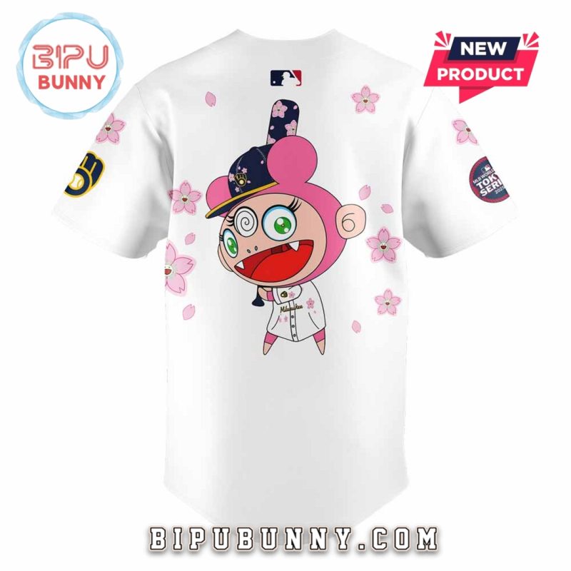 【美品】ナイキ MLB ブリュワーズ ウィンドシャツ 2025年モデル Milwaukee Brewers 2025 MLB Tokyo Series Baseball Jersey - Top