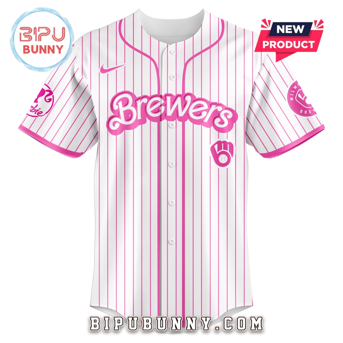 Milwaukee Brewers 2025 x Barbie Night Game Baseball Jersey Milwaukee Brewers 2025 x Barbie Night Game Baseball Jersey