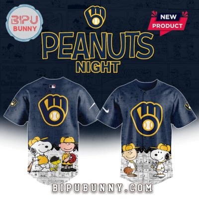 Milwaukee Brewers x 75th Anniversary Of Peanuts Hockey Jersey