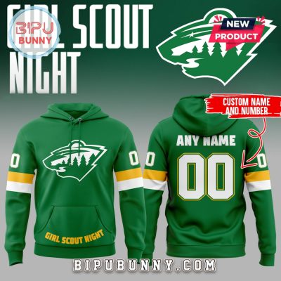 Minnesota Wild Personalized Scout Night Green Hoodie