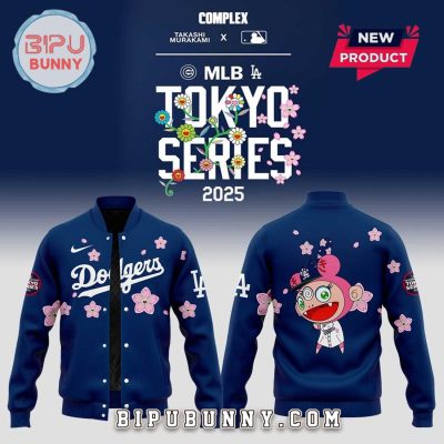 MLB Tokyo Series 2025 LA Dodgers Navy Baseball Jacket