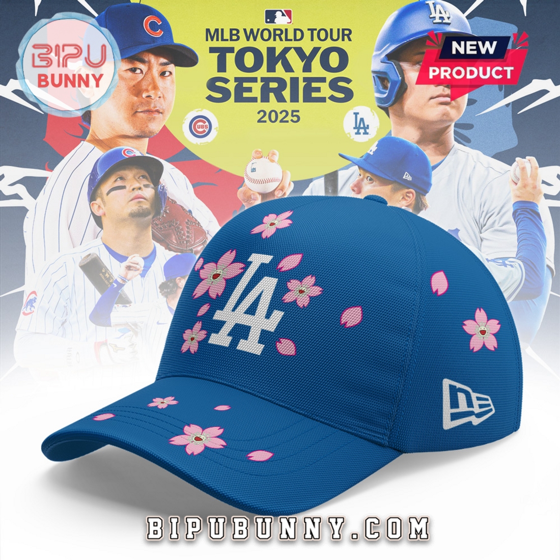 上質で快適 World MLB Tour Cap Navy Dodgers 2025 Series Tokyo 応援グッズ