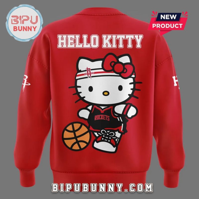 New Houston Rockets x Hello Kitty Red Hoodie