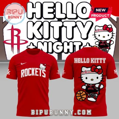 New Houston Rockets x Hello Kitty Red Hoodie