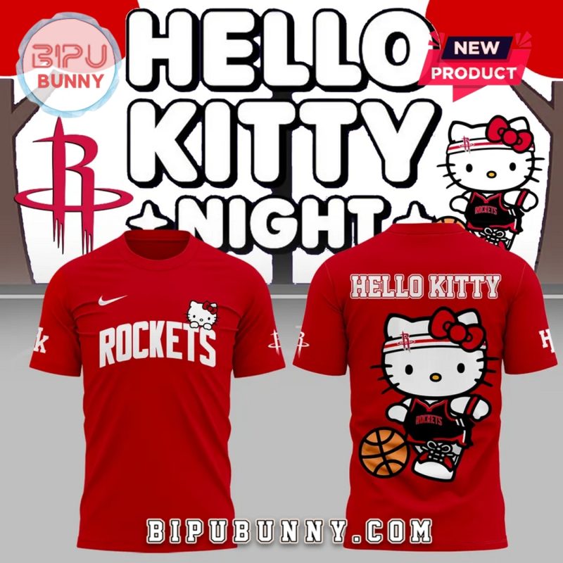 New Houston Rockets x Hello Kitty Red Hoodie