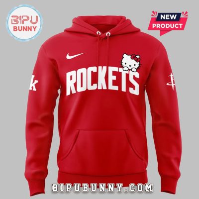 New Houston Rockets x Hello Kitty Red Hoodie