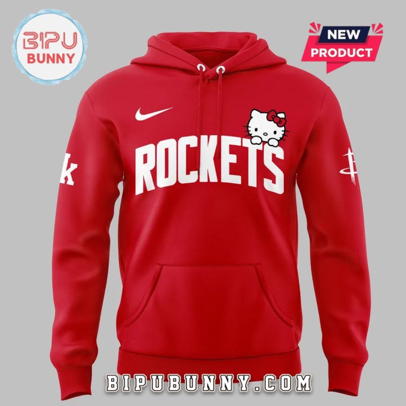 New Houston Rockets x Hello Kitty Red Hoodie