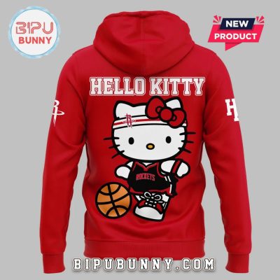 New Houston Rockets x Hello Kitty Red Hoodie