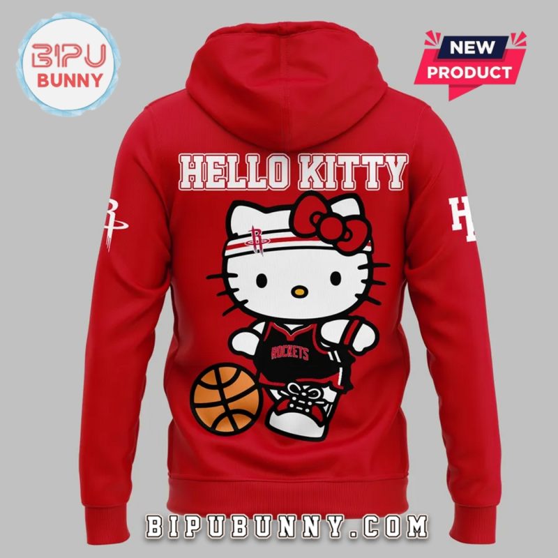 New Houston Rockets x Hello Kitty Red Hoodie