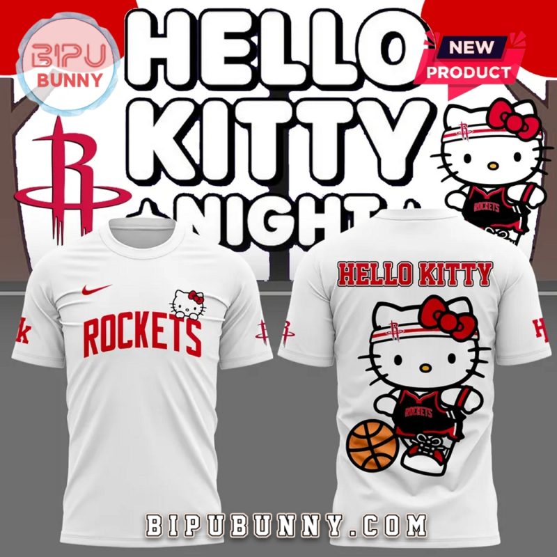 New Houston Rockets x Hello Kitty White Hoodie
