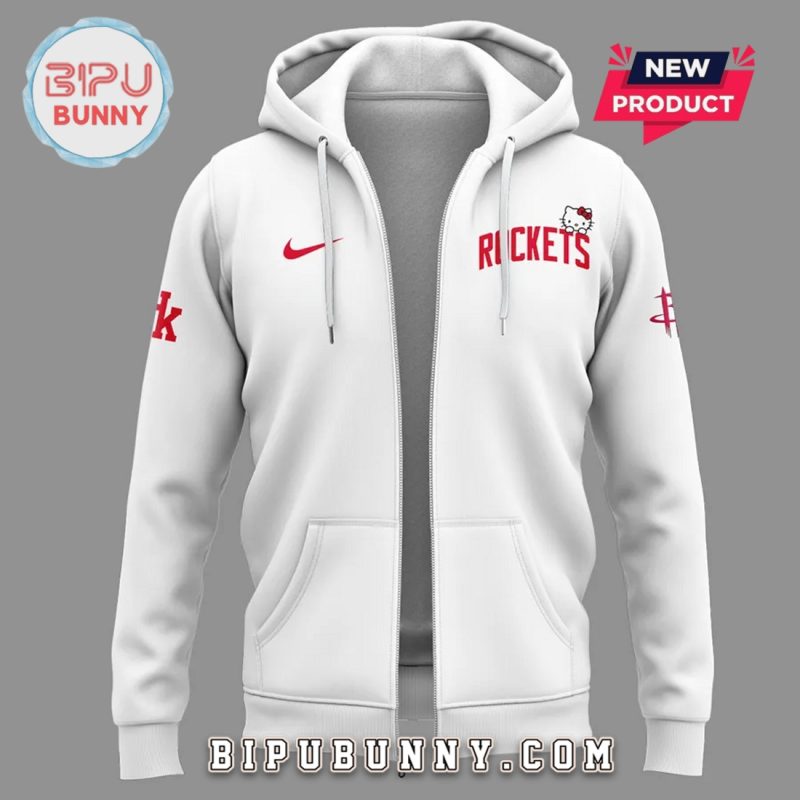 New Houston Rockets x Hello Kitty White Hoodie