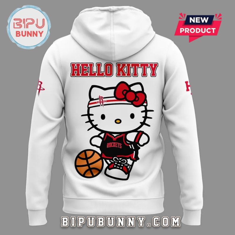 New Houston Rockets x Hello Kitty White Hoodie