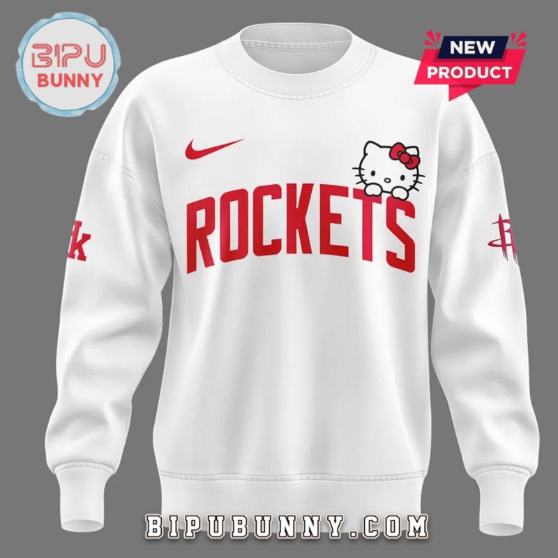 New Houston Rockets x Hello Kitty White Hoodie